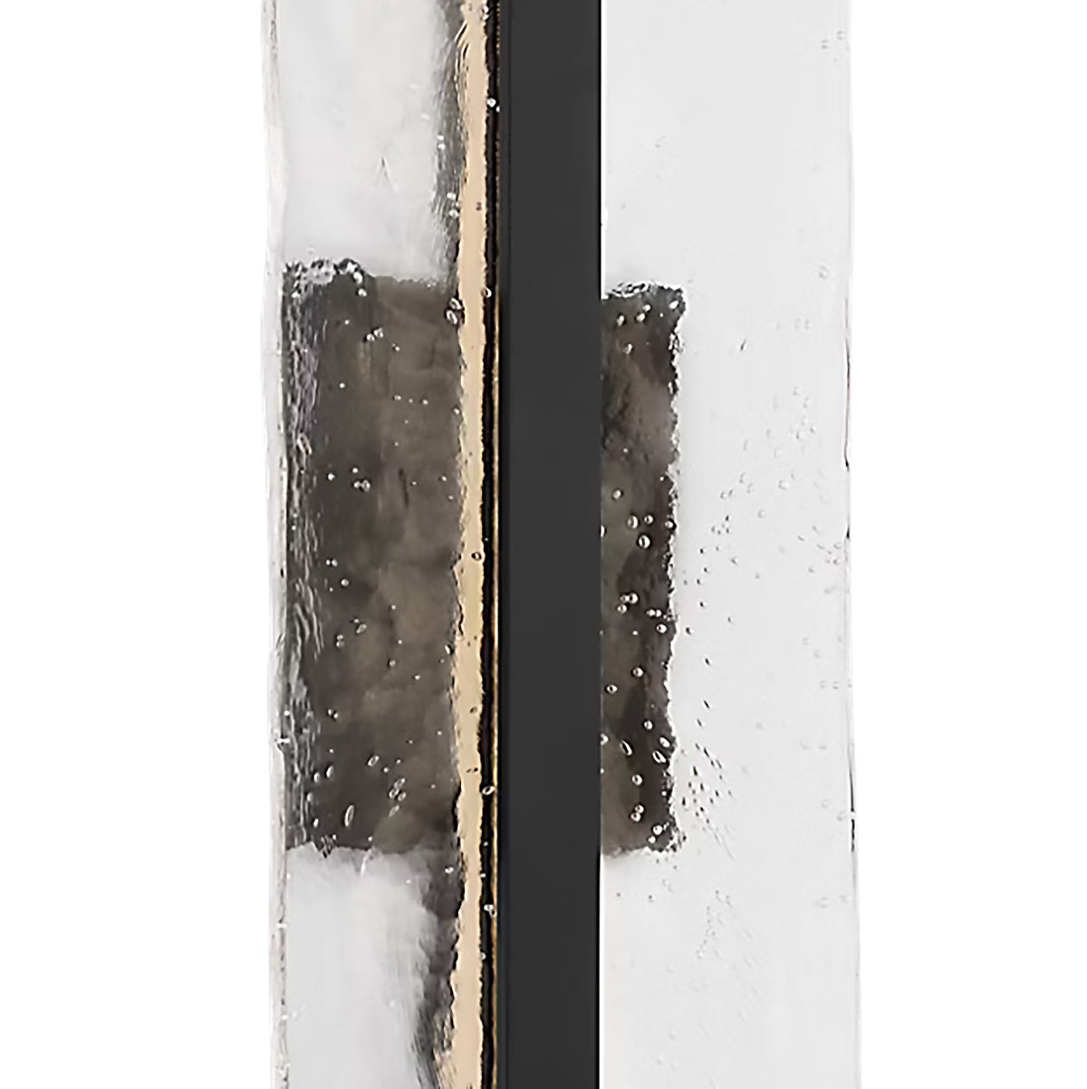 Kendrick LED Outdoor Wall Light, Medium 21", Textured Black and Seeded Cast Glass