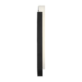 Locke Outdoor LED Wall Sconce, Large 22", Textured Black and Frosted Glass