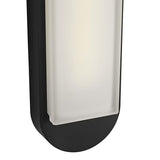 Locke Outdoor LED Wall Sconce, Large 22", Textured Black and Frosted Glass