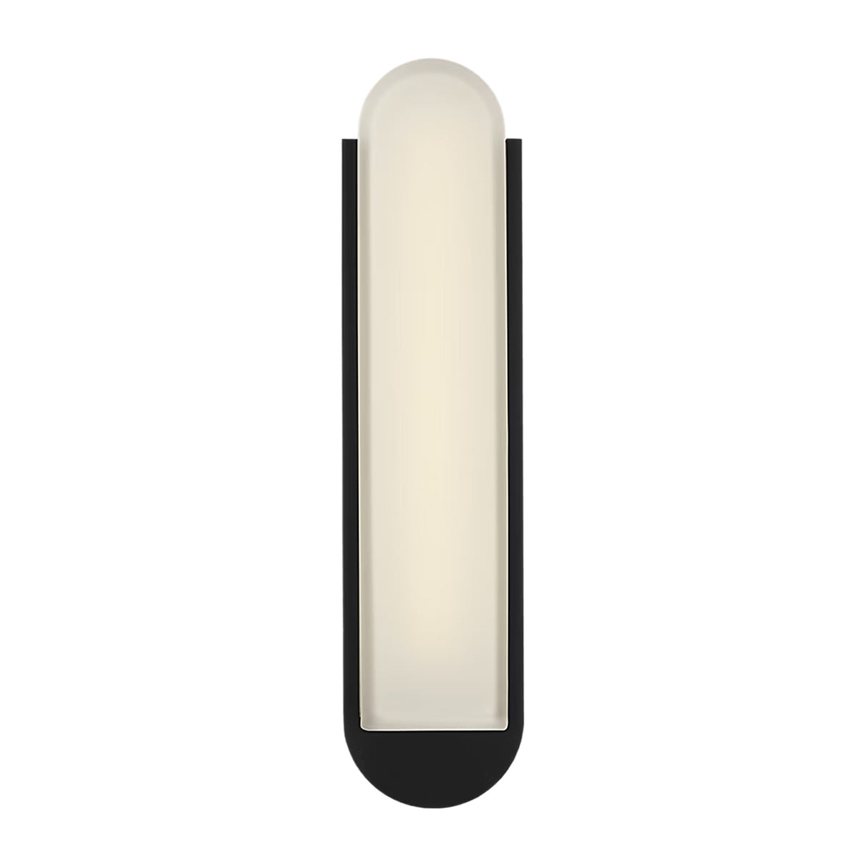 Locke Outdoor LED Wall Sconce, Large 22", Textured Black and Frosted Glass
