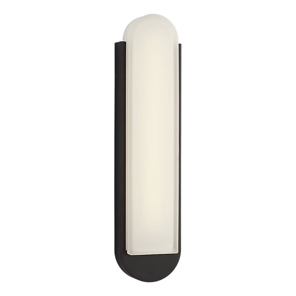 Locke Outdoor LED Wall Sconce, Large 22", Textured Black and Frosted Glass