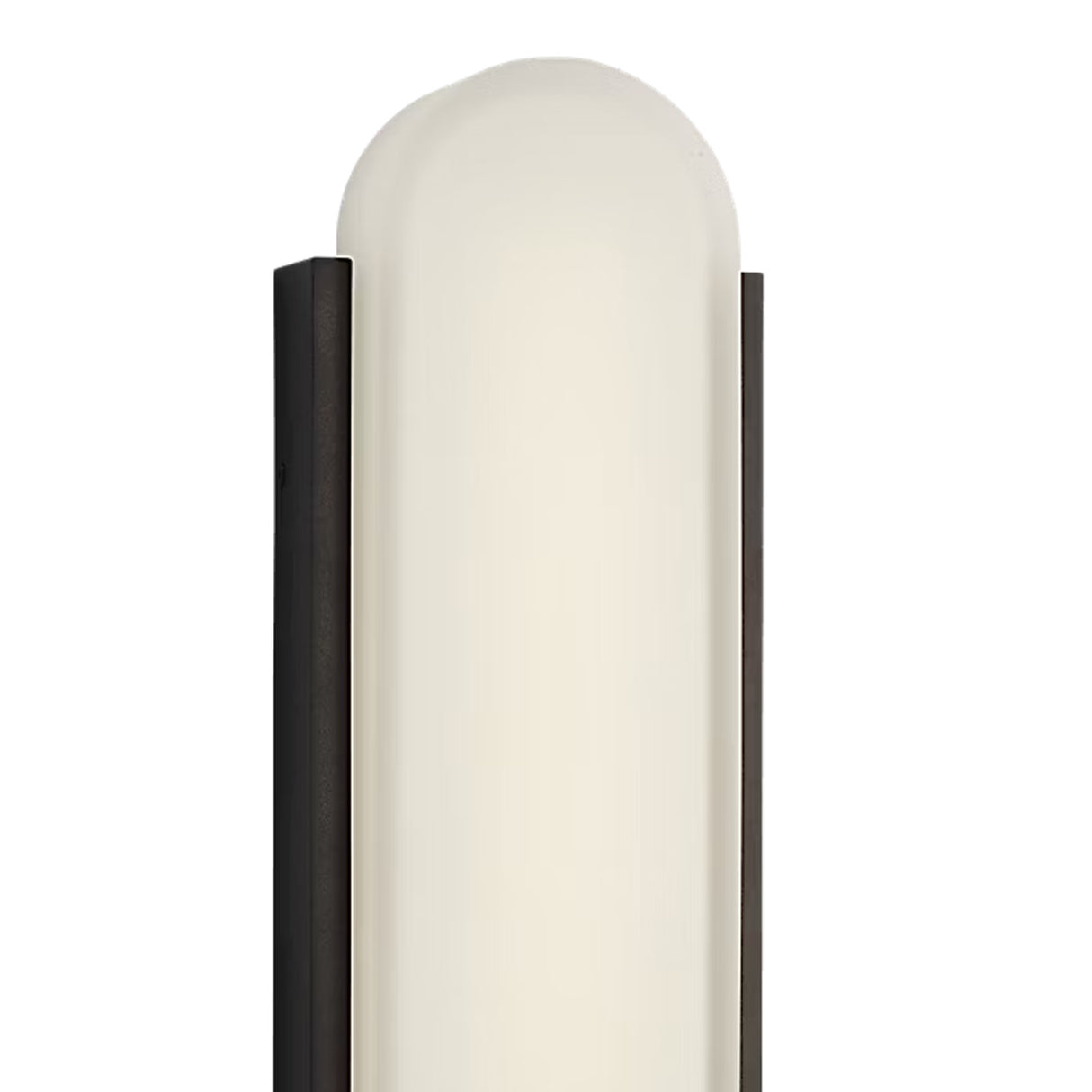 Locke Outdoor LED Wall Sconce, Medium 18", Textured Black and Frosted Glass