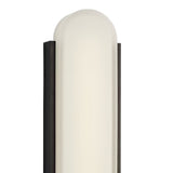 Locke Outdoor LED Wall Sconce, Medium 18", Textured Black and Frosted Glass