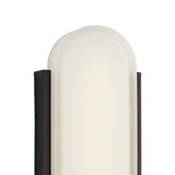 Locke Outdoor LED Wall Sconce, Small 14", Textured Black and Frosted Glass