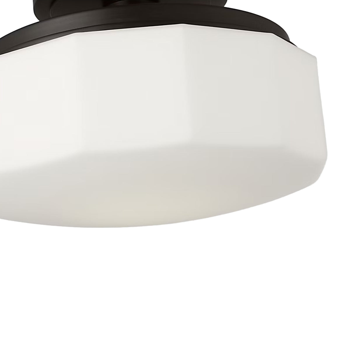Lavinia Semi-Flush 11", Aged Iron and Opal Glass
