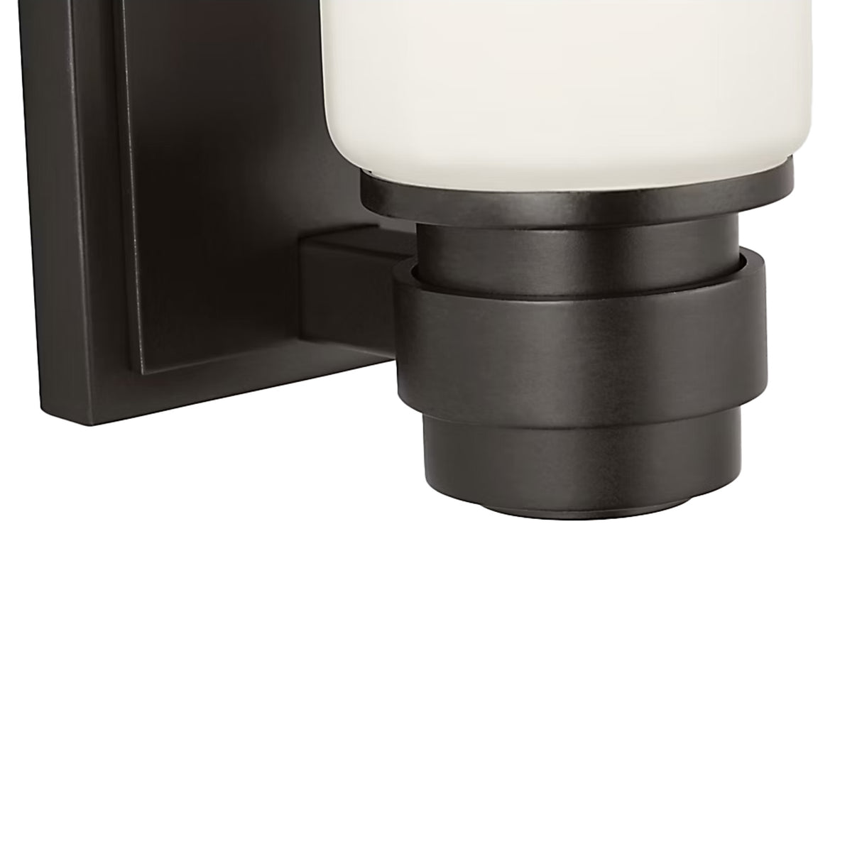 Lavinia LED Wall Sconce 24", Aged Iron and Opal Glass