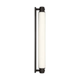 Lavinia LED Wall Sconce 24", Aged Iron and Opal Glass
