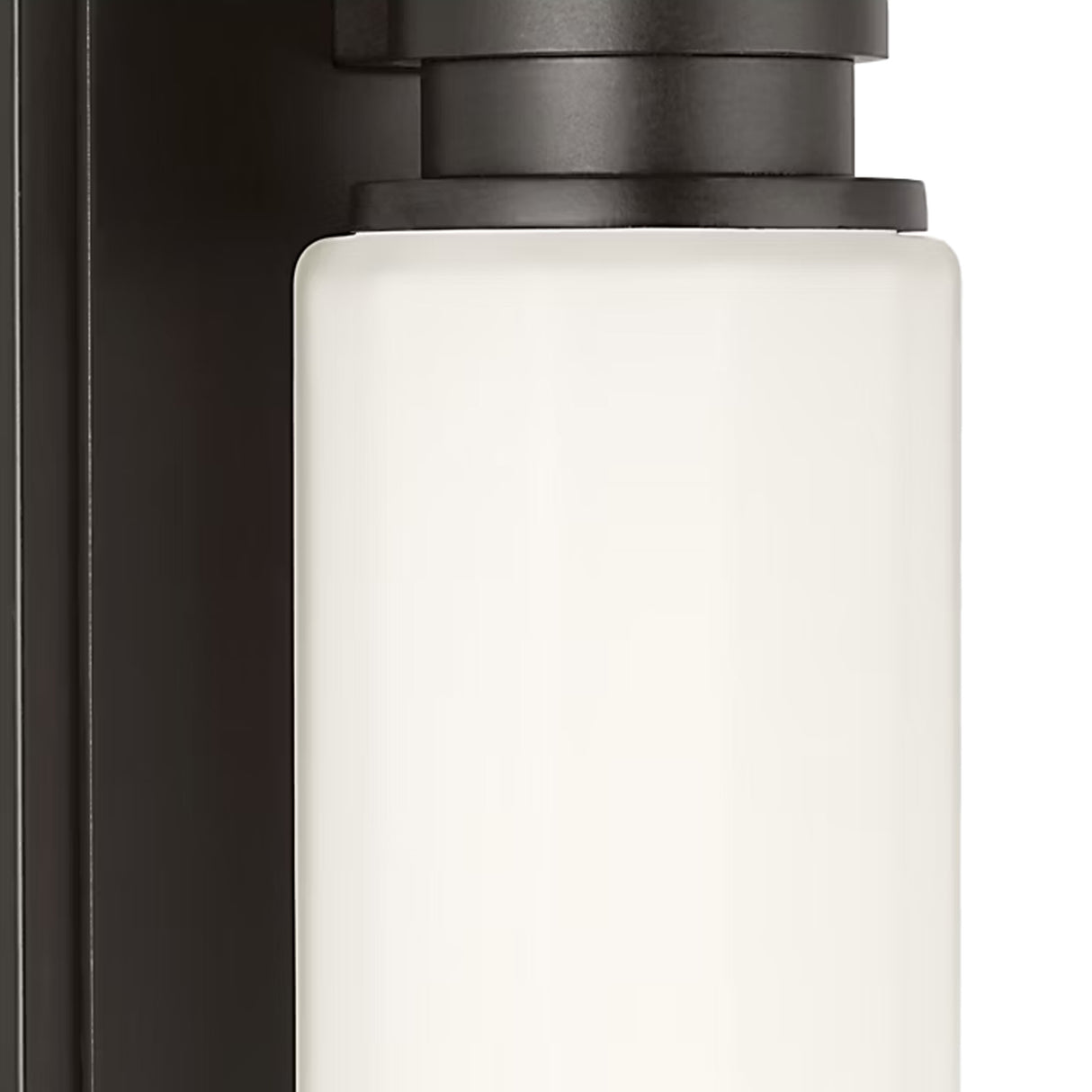 Lavinia LED Wall Sconce 24", Aged Iron and Opal Glass