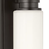 Lavinia LED Wall Sconce 24", Aged Iron and Opal Glass