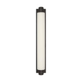 Lavinia LED Wall Sconce 24", Aged Iron and Opal Glass