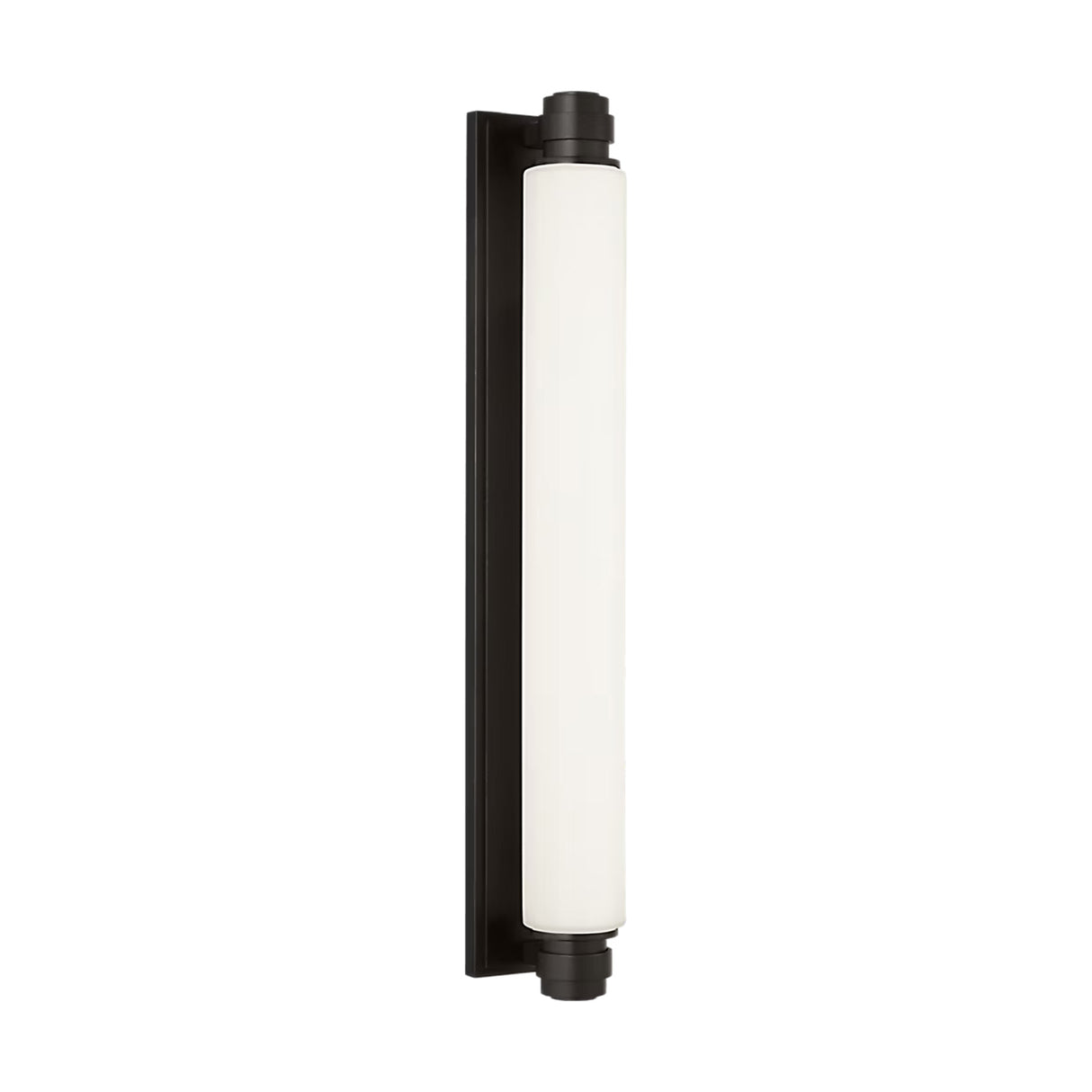 Lavinia LED Wall Sconce 24", Aged Iron and Opal Glass