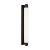 Lavinia LED Wall Sconce 24", Aged Iron and Opal Glass