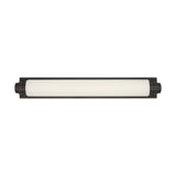 Lavinia LED Wall Sconce 24", Aged Iron and Opal Glass