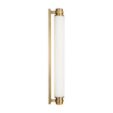 Lavinia LED Wall Sconce 24", Aged Brass and Opal Glass