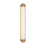Lavinia LED Wall Sconce 24", Aged Brass and Opal Glass