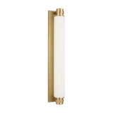 Lavinia LED Wall Sconce 24", Aged Brass and Opal Glass