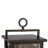 Lansing Outdoor Post Light 21", Dark Bronze and Brown Smoke Glass