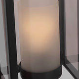 Lansing Outdoor Post Light 21", Dark Bronze and Brown Smoke Glass