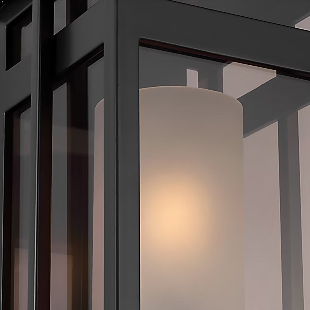 Lansing Outdoor Wall Light, Medium 19", Dark Bronze and Brown Smoke Glass