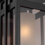Lansing Outdoor Wall Light, Medium 19", Dark Bronze and Brown Smoke Glass