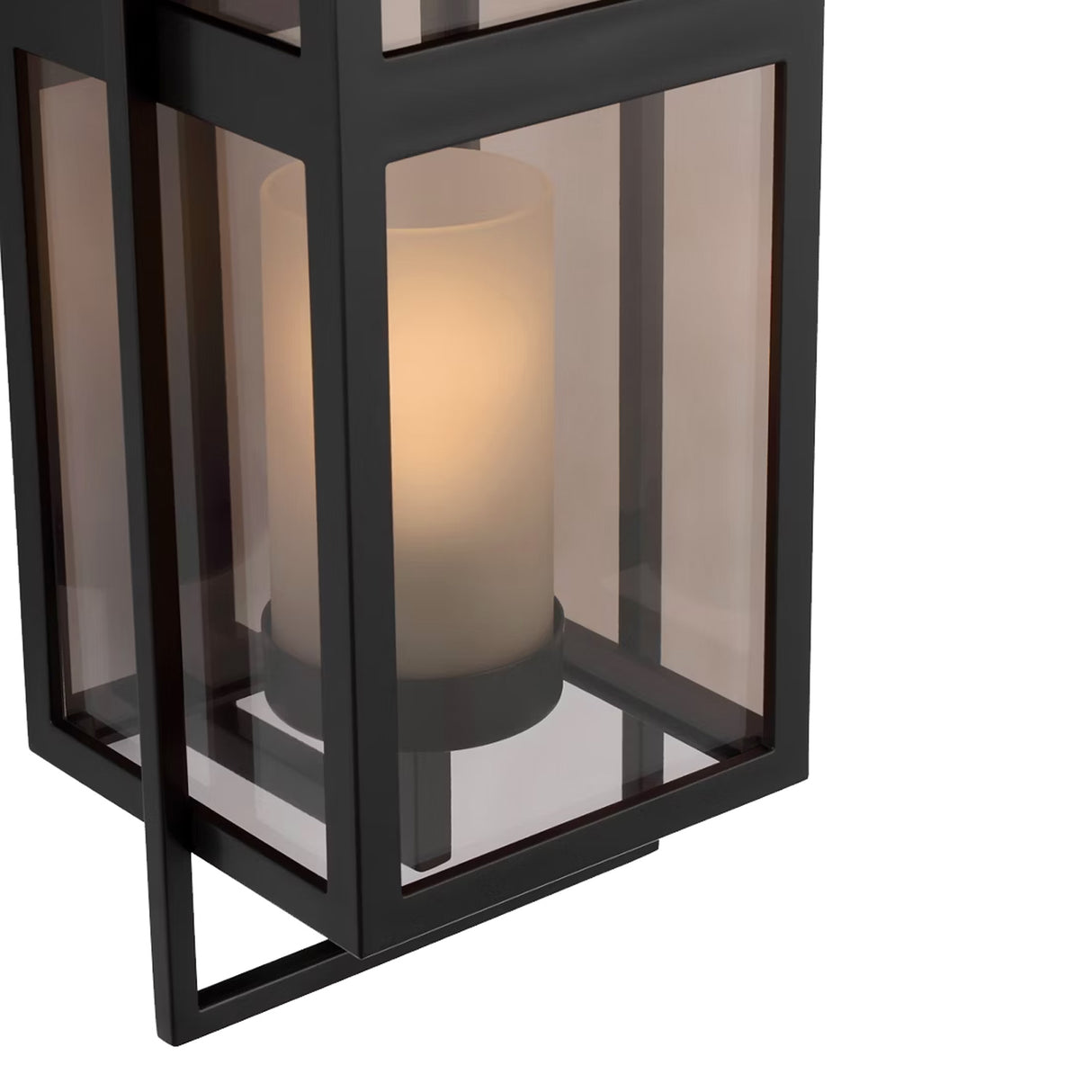 Lansing Outdoor Wall Light, Small 15", Dark Bronze and Brown Smoke Glass