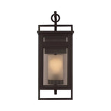 Lansing Outdoor Wall Light, Small 15", Dark Bronze and Brown Smoke Glass