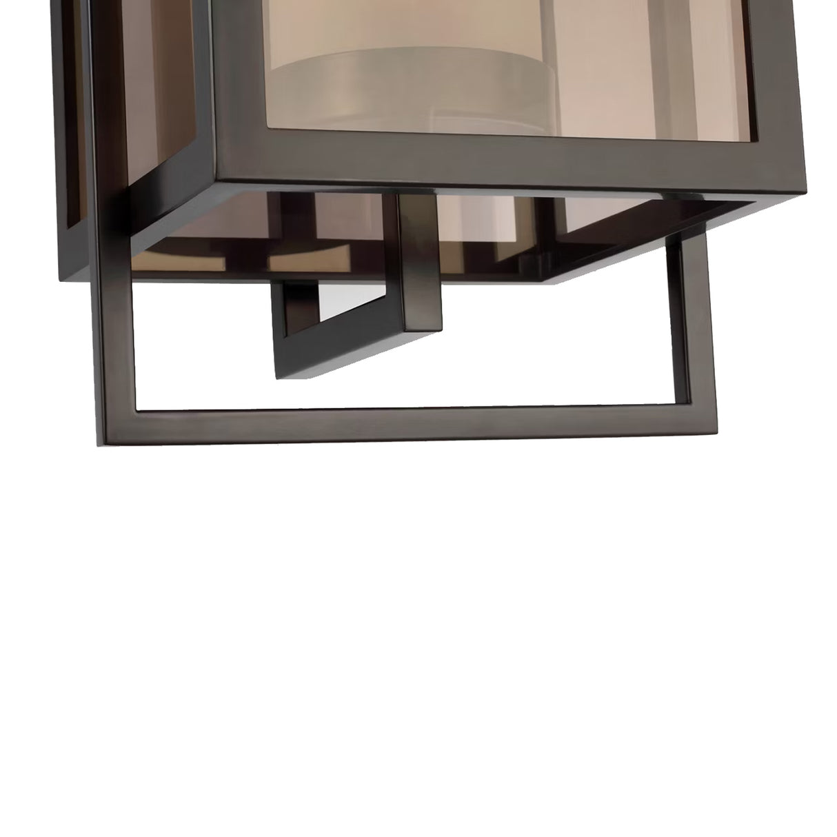 Lansing Outdoor Wall Light, Large 24", Dark Bronze and Brown Smoke Glass
