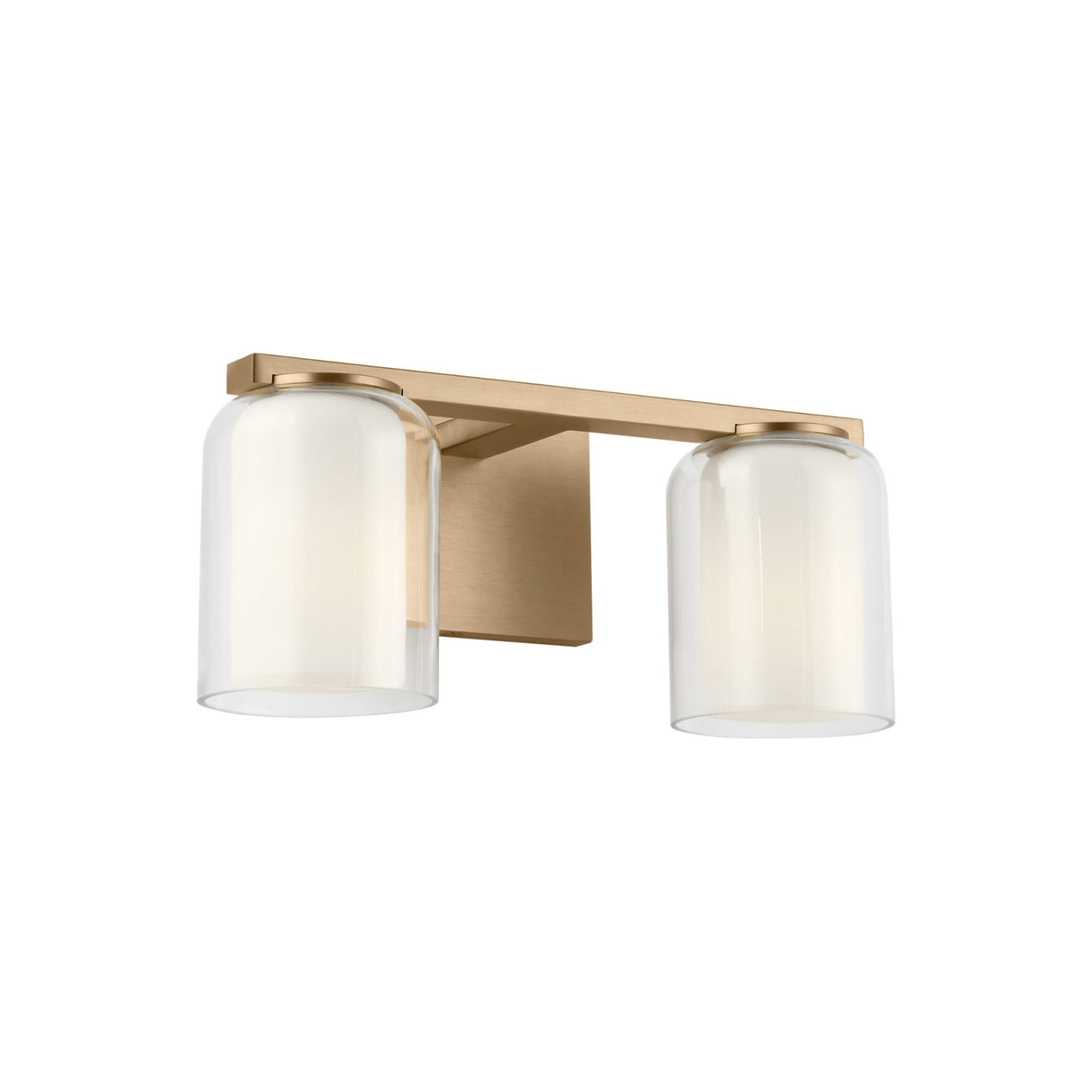 Orlando 2 Light Vanity 14", Satin Brass