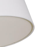 Barton Small Flush Mount 12", Aged Iron and White Linen