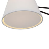 Barton 2 Shade Linear Pendant 56", Aged Iron and White Linen
