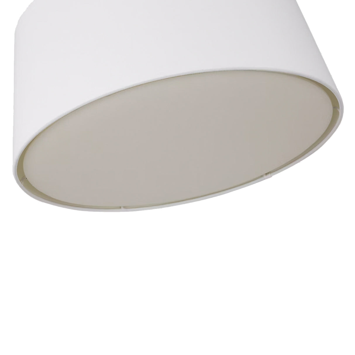 Barton Medium Flush Mount 18", Aged Brass and White Linen