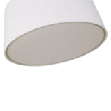Barton Medium Flush Mount 18", Aged Brass and White Linen