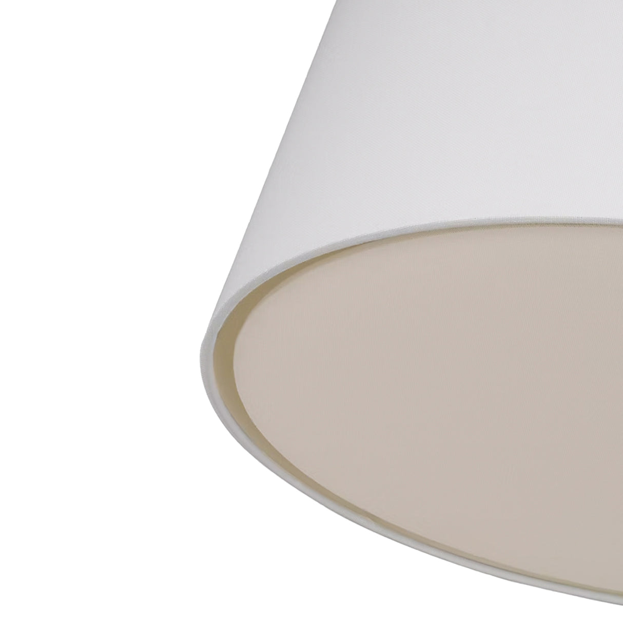 Barton Medium Flush Mount 18", Aged Iron and White Linen