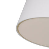 Barton Medium Flush Mount 18", Aged Iron and White Linen