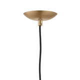 Morrison Medium Pendant 12", Satin Brass and Opal Glass