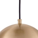 Morrison Small Pendant 10", Satin Brass and Opal Glass