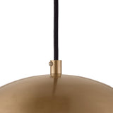 Morrison Large Pendant 14", Satin Brass and Opal Glass