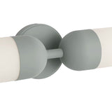 Filomena 2 Light Wall Sconce 24", Soft Sage and Opal Glass