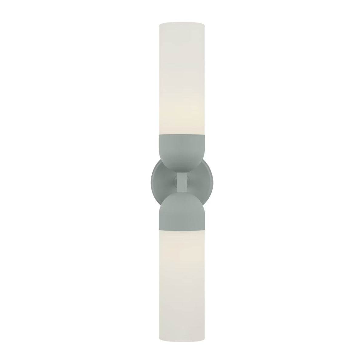 Filomena 2 Light Wall Sconce 24", Soft Sage and Opal Glass