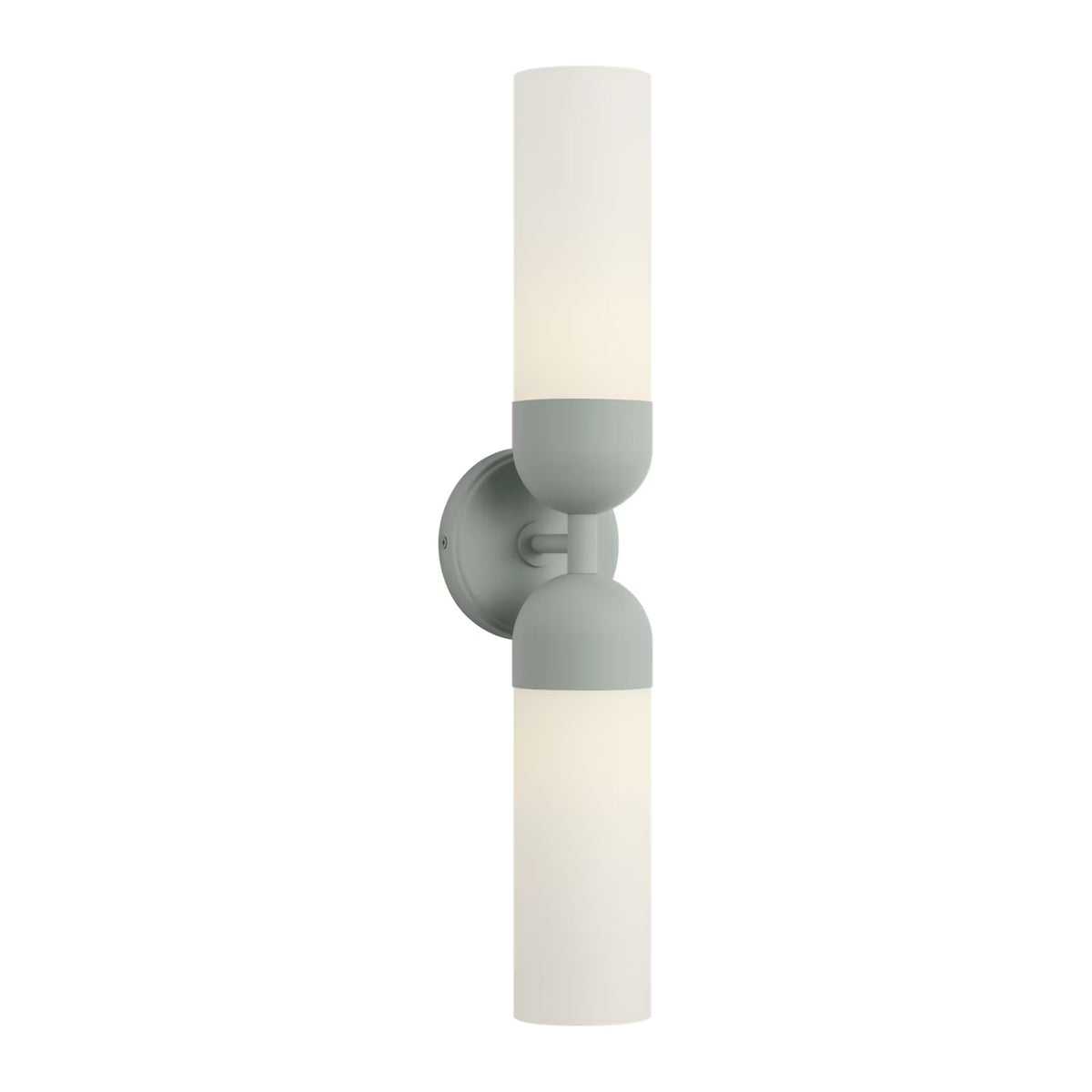 Filomena 2 Light Wall Sconce 24", Soft Sage and Opal Glass