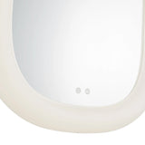 Atara Oval LED Mirror 29" x 37", Matte White