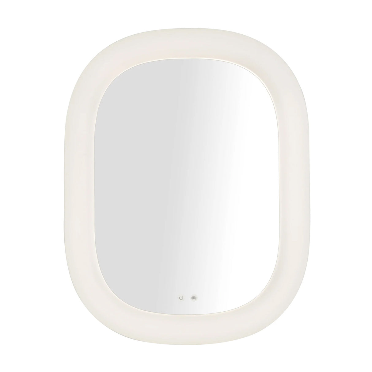 Atara Oval LED Mirror 29" x 37", Matte White