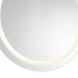 Clement Round LED Mirror 32" x 32", Silver