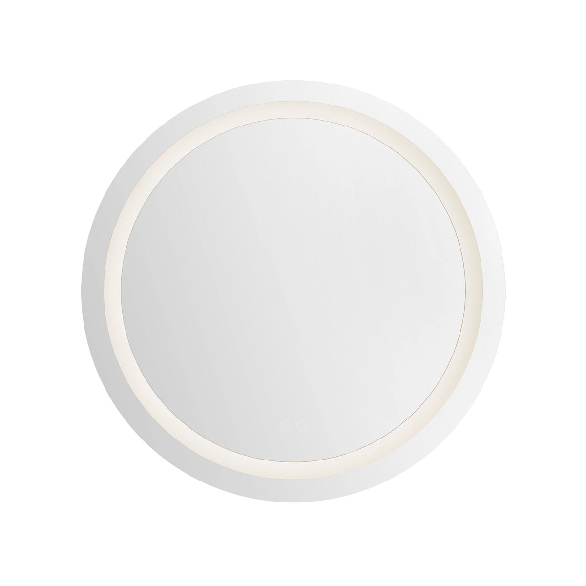 Clement Round LED Mirror 32" x 32", Silver