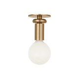 Filomena Small Flush Mount 5", Satin Brass