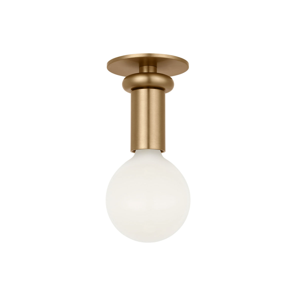 Filomena Small Flush Mount 5", Satin Brass