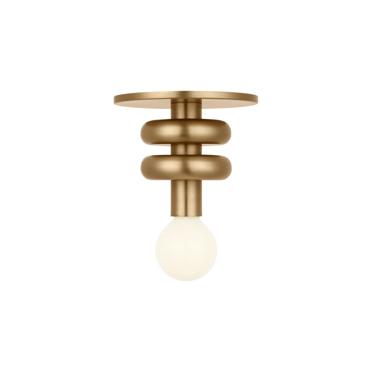 Filomena Extra Small Flush Mount 5", Satin Brass