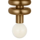 Filomena Extra Small Flush Mount 5", Satin Brass