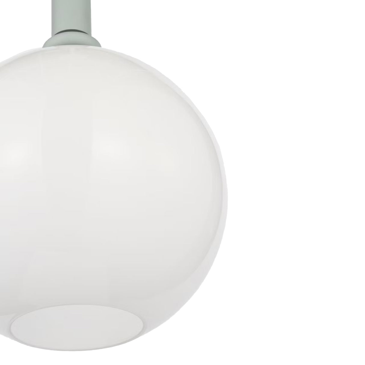 Filomena Medium Pendant 14", Soft Sage and Milk Glass