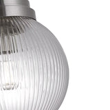 Whitaker Flush Mount 10", Brushed Nickel and Clear Ribbed Glass